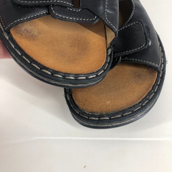 FINN COMFORT Pattaya Black Leather Sandals Sz 42EU / M 9-9.5 / W 11-11.5 - Picture 5 of 13